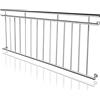 Aufun Balcone francese, 184 x 90 cm, ringhiera in acciaio inox, ringhiera con 14 barre di riempimento, ringhiera per balcone, ringhiera per finestre esterne
