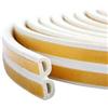 daw21onlineshop Nastro sigillante per porte, guarnizione per porte in gomma con profilo a D che sigilla le fessure delle finestre contro le correnti d'aria fredda, rumore (profilo a D bianco 12mm(L)x10mm(P) 6 metri)
