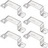 LEPEVNEY Staffa di collegamento a forma di U, 23 x 51,5 mm (altezza interna x larghezza interna), in acciaio inox 304, per porta chiusa, 6 pezzi