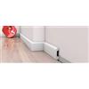 Eurodeco 10 battiscopa da 20 metri, colore bianco, materiale duro, decorazione da parete, pavimento, soffitto (DP3)