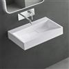 Mai & Mai Lavabo da Appoggio 60x38x11cm, Lavabo Bagno Sospeso Lavandino Bagno con Piletta di Scarico Lavabo da Minerale fuso, senza Foro per Rubinetteria, Colossum19-600OA