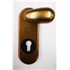 SECUREMME KIT COMO SECUREMME PLACCA+MANIGLIA A FORMA DI UOVO IN ALLUMINIO BRONZATO F4 SINGOLA PER PORTA BLINDATA Q8 FORO CILINDRO EUROPEO PZ 1