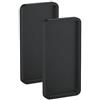 Gedotec Selina - Maniglia per porta scorrevole, 1 maniglia autoadesiva per porta in vetro, colore nero opaco, manico rettangolare, 115 x 58 mm, maniglia scorrevole