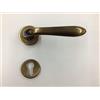 effedielle MANIGLIA PER PORTA SIDNEY 1126 IN MARITECH BRONZATO GRAFFIATO, FORO CILINDRO YALE, COMPLETA PER UNA PORTA DENTRO+FUORI, ROSETTA mm45 CON MOLLA DI RITORNO VITI DI FISSAGGIO COMPRESE