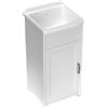Buystar Mobile Lavandino Compatto in Resina 40x40x85h cm - da Esterno, Interno, Vasca, Garage, a Mano, Lavaggio, Lavanderia, Lavatoio, Portaoggetti, Resistente agli Acidi - Made in Italy Bianco