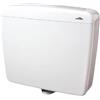 KARIBA Cassetta Wc Esterna Con Tasto Economizzatore Per Lo Scarico Dell'Acqua, Lt. 9, Bianco, Cm 44X33