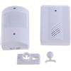 IWOWHERO Campanello Infrarossi Wireless 315mhz Allarme, Casa e Porta | Plastica Bianca, Sensore a Tenda 3-7m e Portata 100 Metri, 1 Sonda 2 Ricevitori