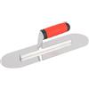 Gralara Spatola a Testa Tonda, Manico Ergonomico, Frattazzo per Finitura in Acciaio Inox Lucidato a Specchio, Professionale E Multifunzionale, 30 cm x 10 cm