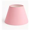 Generico 35 cm Paralume Cono, Tessuto di Cotone con PVC Bianco, Prodotto Artigianale, per Lampada da Tavolo, Piantana (Rosa)