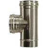 MBM Raccordo T 90 femmina canna fumaria DN 120 tubo acciaio inox 316