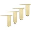 CHENCHEN96 Gambe per Mobili in Alluminio Piedini per Mobili in D'oro Spazzolato Gambe de Armadio Regolabili Gambe de Divano in Metallo, per Lettino Tavolini Comodino, Set di 4 (6cm/2.4in)