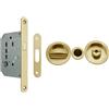 AZERODESIGN - Serratura Porta Scorrevole - Mirador Porta Scorrevole - Chiusura Porta Scorrevole - Kit Porte Scorrevoli - Serratura Porta Diametro 56mm Latonato Lucido