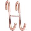 ZYNCUE Confezione da 2 ganci per porta della doccia, ganci in acciaio inossidabile 304 per vetro senza cornice, ganci da bagno per lavavetri doccia, accappatoio, organizzazione (bronzo rosso)