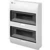 Elektro-Plast Cassetta di sicurezza con coperchio trasparente IP40, cassetta di distribuzione a parete, 24 moduli a 2 file