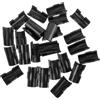 HYTROVE Clip di Bloccaggio Facili e Sicure da Usare per Scaffalature in Plastica Nera Set da 32 Adatte per Montanti Diametro 22mm, per Fissaggio di Mensole Metalliche