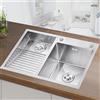 MaxTom Vasca Da Bagno Per Lavanderia In Acciaio Inox, Lavabo Con Lavatoio Facile Da Pulire Doppio Lavello Lavanderia Piscina ( Color : Right , S : 60x48cm )
