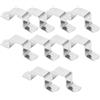 WAZUBC 10 Pezzi Staffe di Collegamento a Forma di U, In Acciaio Inossidabile Staffe di Sicurezza per Pali per Recinzioni In Cemento o Legno (90 x 90mm)