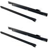 bricoleva.it KIT Guide per Cassetti Scorrevoli e Cassettiere ad Estrazione Totale non Ammortizzate Nere Disponibili in più Varianti Misura 45 cm Confezione da 2 coppie