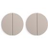 Evionlin Iight - Maniglie a semicerchio per cassetti, 6,3 cm, 4 pezzi, in ottone spazzolato, a mezza luna, con viti, per armadietti da cucina, camera da letto, mobili e ante