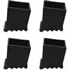 SagaSave 4 coperture per piedini della scala, protezioni antiscivolo in gomma per scala, accessori di ricambio (nero, 30 x 50 mm)