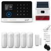 HUXGO® HXA003 Sistema di allarme casa senza fili con radio Sirena esterna solare WiFi + GSM 4G | Impianto allarme casa kit con 1x sensori di allarme per finestre/portes, 5x rilevatori di movimento