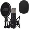 RØDE Rode NT1 - Microfono da studio Signature Black + protezione pop Keepdrum WS2
