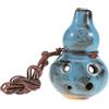 Alasum Ocarina Ceramica a 6 Fori, Accordatura Alto C, Blu | Cordino in Cera, Portatile per Attività All'aperto, Suono Ricco e Intonazione Versatile
