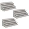 COHEALI Schiuma Acustica Fonoassorbente 3 Pezzi 9.4X4.7X4.7 Pollici Pannelli Bass Trap Angolari Insonorizzazione Professionale Per Studio Podcast Home Cinema