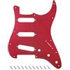 Banworks Battipenna in alluminio lavorato CNC Strat SSS, spessore 1,5 mm, 1 strato, 11 fori, bordo dritto, battipenna per chitarra in stile moderno americano Fender Ultra Stratocaster Strat ST JT/HB
