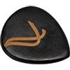 Wambooka Plettro artigianale Semi Flat per chitarra con impronta anatomica da un solo lato (BLACK HORN)