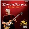 GHS Strings GBDGF Corde per chitarra elettrica serie David Gilmour Signature placcate in nichel .010.048 verniciate Set rosso .010 12.050