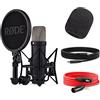 RØDE Rode NT1 5th Generation XLR USB Microfono da studio Nero + keepdrum WS2 filtro pop