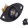 Banworks 6,35 mm Jack di ingresso ellittico ovale Cat-Eye Jack di ingresso per chitarra elettrica Presa per piastra di uscita con viti per chitarra elettrica Super Strat ST Tele Basso JT/CK-01 Nero