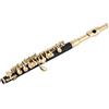 Huairdum Tasto C Ottavino, Set Piccolo, con Scatola Imbottita Flauto di Mezza grandezza, per Bambini e Principianti e Musicisti Adulti(Golden)