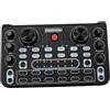 DeeDuud Scheda audio live, soundboard multieffetti, mixer con 12 effetti speciali, 8 modalità, interfaccia di tipo C compatibile Bluetooth per Live Youtube Streaming PC, studio di registrazione e gioco