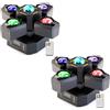 Yespick 2 PCS 120W Teste Mobili Luce DJ Luci da Discoteca,LED RGBW DMX512 4 IN 1 Canali Stage Light,4 Bracci Palco Luce di Scena con Telecomando,Effetti Stroboscopio per DJ Bar Festa Club Matrimonio Palco
