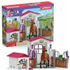 SCHLEICH Scatola con cavalla hannoveriana e pastore australiano, figura di cavallo e accessori, SCHLEICH 72218 Horse Club, a partire dai 5 anni di età