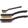 EXTOL CRAFT Spazzola in acciaio, set da 3 pezzi, Fe/ottone, Fe