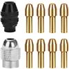 AccEncyc Set di pinze per mandrini per trapano Dremel con 4485 Set di pinze in ottone 4486 Mandrino senza chiave per utensile rotante Dremel da 1/32 a 1/8 Mandrino senza chiave in ottone mandrino