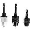 Trurovem Set di 3 mandrini per trapano a cambio rapido, codolo esagonale, convertitore per trapano da 6,35 mm, compatibile con trapani elettrici e smerigliatrici angolari