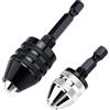 Generic 2PCS 1/4 di pollice Hex Shank Keyless Drill Chuck Quick Change Adattatore Convertitore per Trapani a Impatto Accessori per Utensili Elettrici