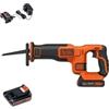 BLACK+DECKER BDCR20C 20V MAX* Seghetto alternativo con batteria e caricabatterie