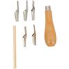 ARTIBETTER 2 Set coltello da intaglio raschietto scraper taglierino modellismo penelli spingiacqua Forniture per la pittura ad olio spatola da disegno Acciaio inossidabile Light Brown