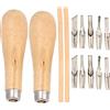 OVAQUIXI 5 Pale in Linoleum Cutter Incisione Strumento Set Coltello da Scultura Intaglio in Legno con Custodi a per la Stampa Artigianale Fai -da -te Blocchi