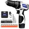BRIEFNESS Trapano avvitatore elettrico 12 V avvitatore a batteria 45 N.m coppia con 23 pezzi accessori in pratica valigetta LED luce doppia velocità avvitatore per officina 1 batteria