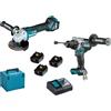 Makita DLX2435TJ Smerigliatrice Trapano Avvitatore Percussione Batteria 18V 3x5Ah Makpac