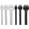 Dam Skerisi 6 pezzi di scalpello a punta per cuoio, set di scalpelli fai da te in acciaio ad alto tenore di carbonio con fori rotondi da 2/4/6 fori da 4 mm per l'artigianato, perforatore di