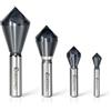 ColumPRO Set di 4 utensili per svasatura a testa singola in cobalto - Punte per svasatura M35 a 90 gradi per metallo, acciaio inossidabile, rame, legno, fibra di legno, plastica, 2-5, 5-10, 10-15,