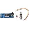 ARMYJY Stazione di saldatura, T12-D Kit regolatore di temperatura digitale ferro per maniglia T12 con display blu Ingresso 12-24V per manipoli T12