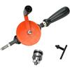 Aumotop Trapano Manuale a Manovella Doppi Pignoni per la Lavorazione del Legno - Mandrino Regolabile per Circuiti Stampati in Legno e Plastica PVC - Mini Trapano Manuale Portatile Hobbisti (1/4 di